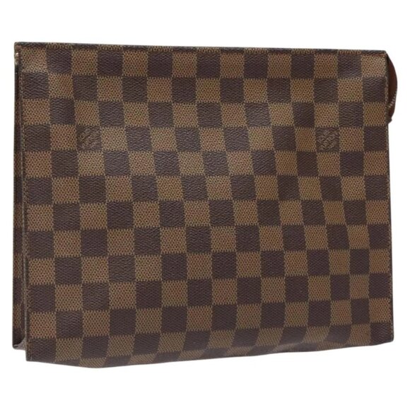 LOUIS VUITTON Damier Ebene Poche Toilette 26 Pouch - Picture 1 of 15